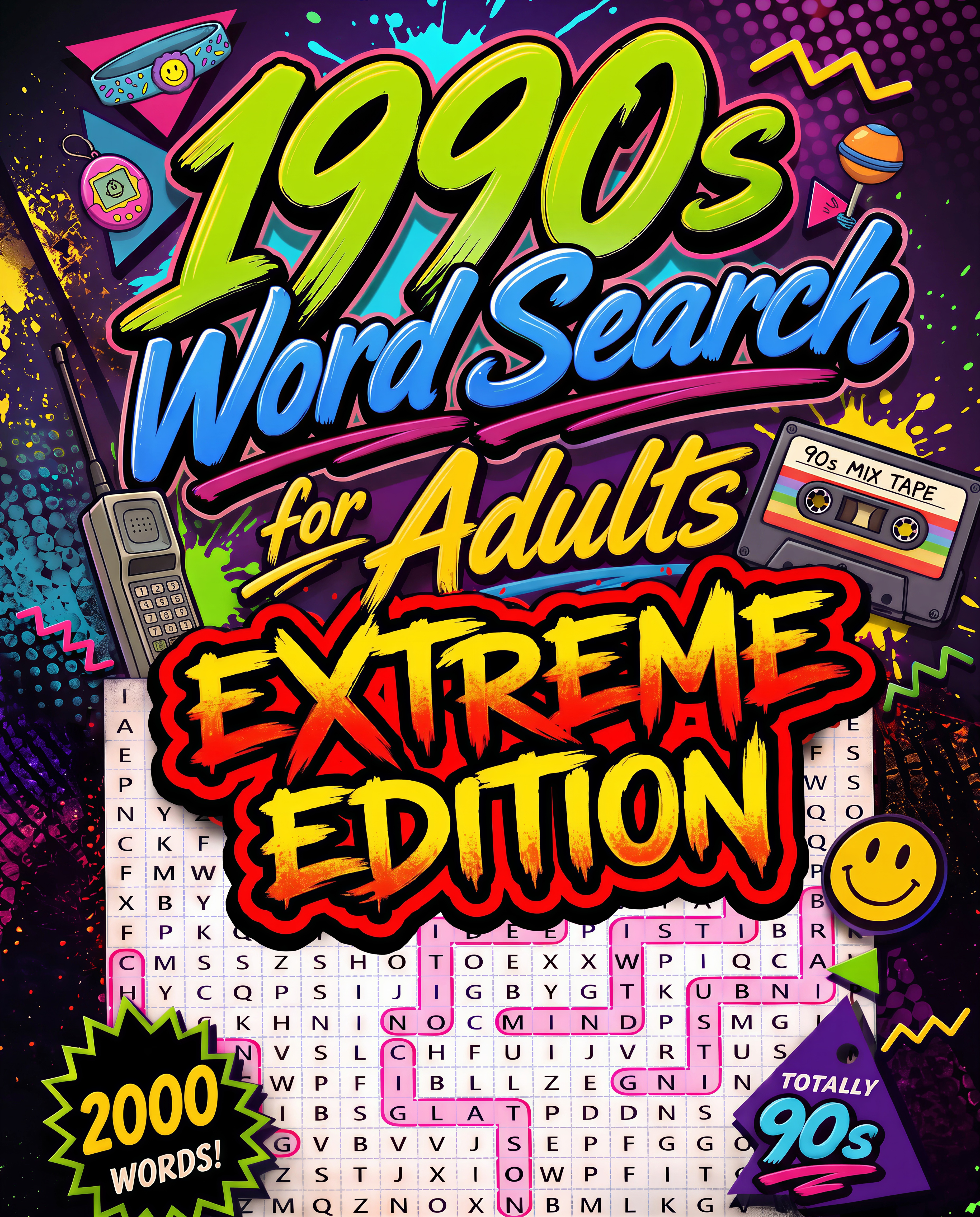 1990s Word Search for Adults : Extreme Edition