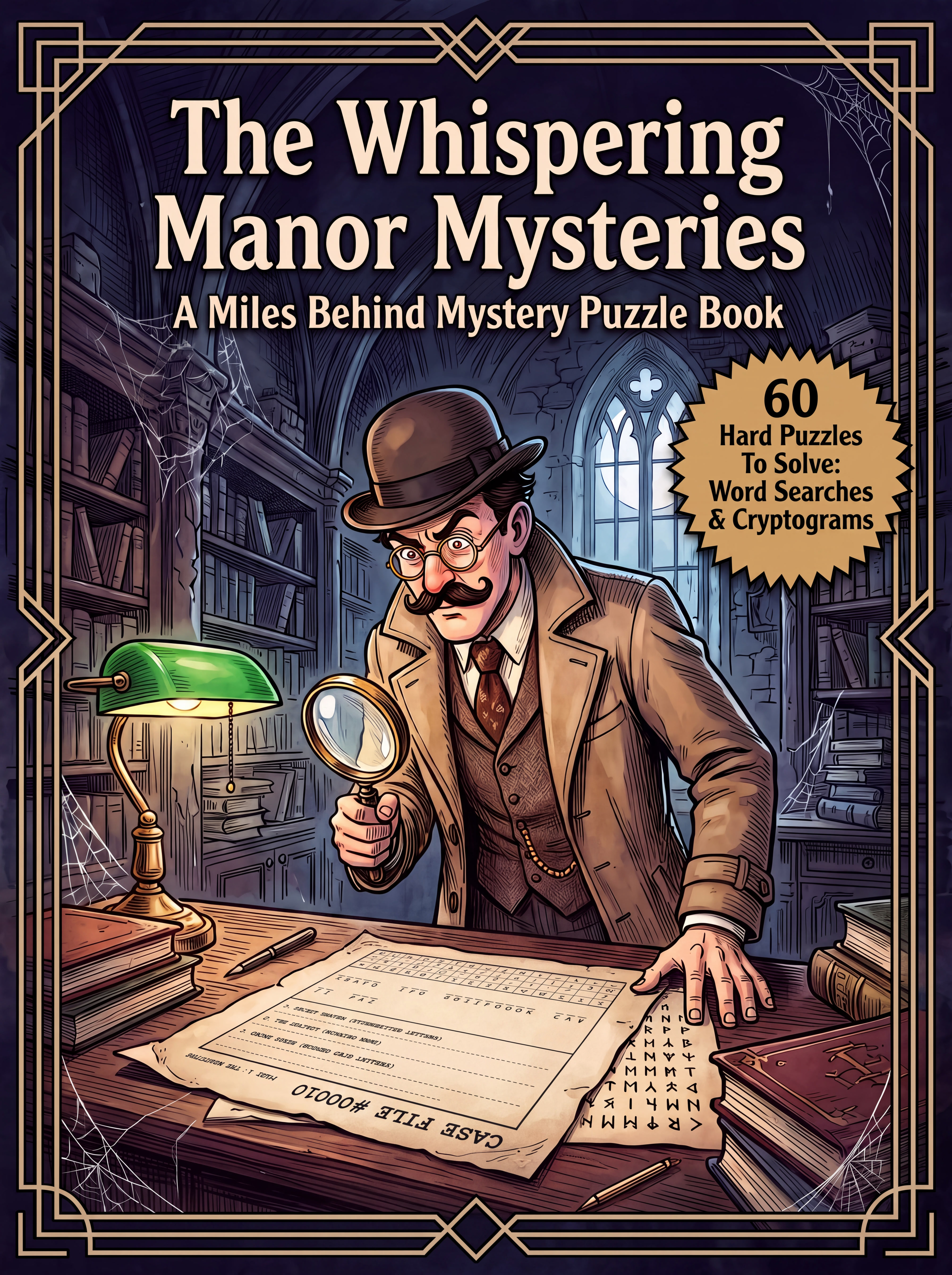 The Whispering Manor Mysteries : A Miles Behind Mystery Puzzle Book